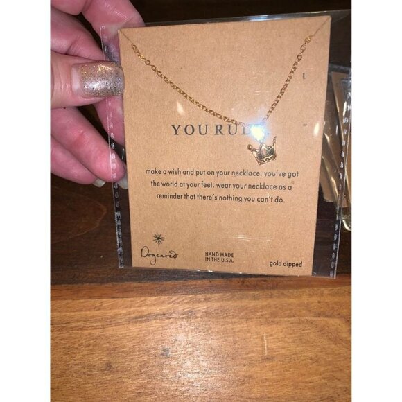 DOGEARED Golden You Rule Crown Pendant Necklace juicy - Picture 4 of 5